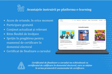 Platforma e-learning CICDE: instruire la distanță în domeniul electoral